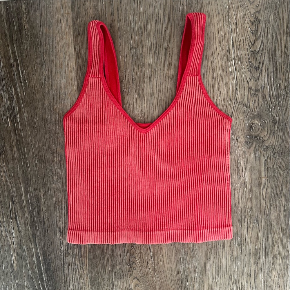 Bella Seamless ribbed crop tank top